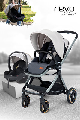 Revo 5 in 1 Çift Yönlü Travel Sistem Bebek Arabası Bej ürün fotoğrafı