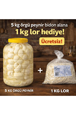 Örgü Peyniri NET 5 Kg *1 KG LOR PEYNİR HEDİYE* ürün fotoğrafı