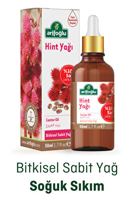 Hint Yağı Soğuk Sıkım 50ml %100 Saf ve Doğal Castor Oil Ricinus communis L. ürün fotoğrafı