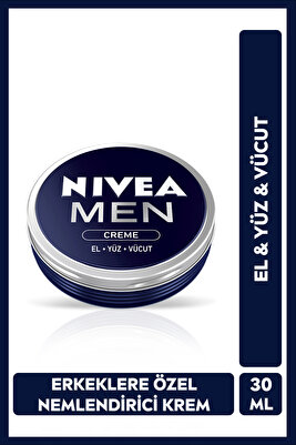MEN Erkek Creme Nemlendirici Bakım Kremi 30 ml,Yüz,El,Vücut İçin,E Vitamini,Ferah Koku ürün fotoğrafı