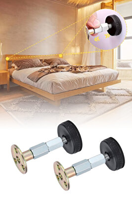 Yatak Baza Başlık Sabitleme Aparatı Ses Ve Sallanma Titreşim Önleyici Eşya Sabitleme Metal 2 Adet (6 ürün fotoğrafı