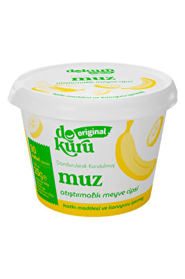 Muz Kuru Meyve Cipsi - Dondurularak Kurutulmuş Freeze Dried Çıtır Muz ürün fotoğrafı