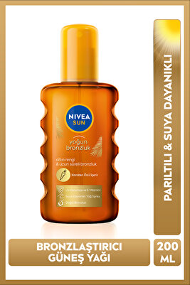 SUN Karoten Özlü Yoğun Bronzlaştırıcı Güneş Yağ Sprey 200ml, E Vitamini,Doğal Bronzluk ürün fotoğrafı