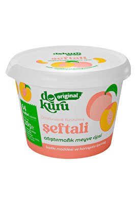 Şeftali Kuru Meyve Cipsi - Dondurularak Kurutulmuş Freeze Dried Çıtır Şeftali ürün fotoğrafı