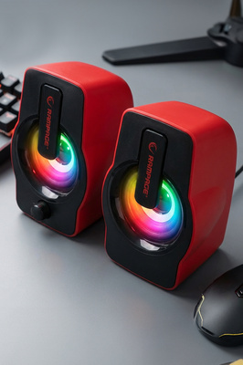 RMS-G7 FALSETTO 2.0 6 Watt 50Hz-20KHz Kırmızı Multimedia 5V USB Speaker ürün fotoğrafı
