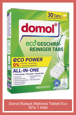 Bulaşık Makinesi Tableti Eco 30'lu 1 Adet ürün fotoğrafı
