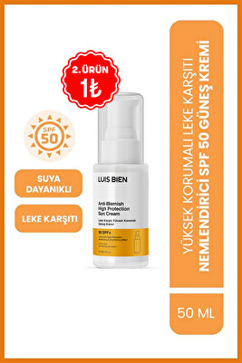 SPF 50+ Leke Karşıtı Nemlendirici Güneş Kremi 50 ml – Beyaz İz Bırakmaz ürün fotoğrafı
