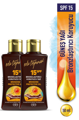 Seyahat Boy Bronzlaştırıcı Koruyucu Yağ SPF 15 - 50 ml x 2 ADET ürün fotoğrafı