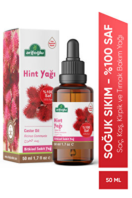 Hint Yağı Soğuk Sıkım 50ml %100 Saf ve Doğal Castor Oil Ricinus communis L. ürün fotoğrafı