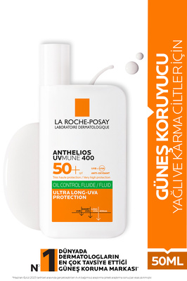 Anthelios Oil Control Fluid Spf 50+ Güneş Kremi 50 ml ürün fotoğrafı