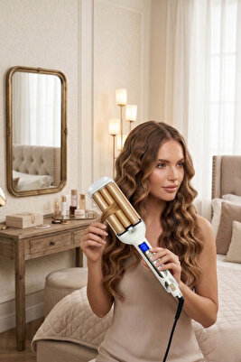 Led Göstergeli Seramik Su Dalgası(WAG) Saç Maşası ürün fotoğrafı