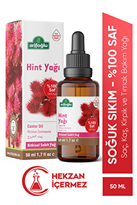 Hint Yağı Soğuk Sıkım 50ml %100 Saf ve Doğal Castor Oil Ricinus communis L. ürün fotoğrafı