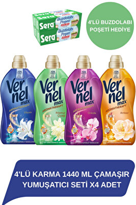 4'LÜ KARMA 1440 ML ÇAMAŞIR YUMUŞATICI SETİ X4 ADET ürün fotoğrafı