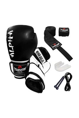 Alpha Boks Eldiveni Siyah + Boks Bandajı + Dişlik + Atlama Ipi - 4'lü Set ürün fotoğrafı