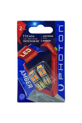 T10 W5W 12V Amber 12 Led Aspırıng  uyumlu  Serıe (2 Li Blister) ürün fotoğrafı
