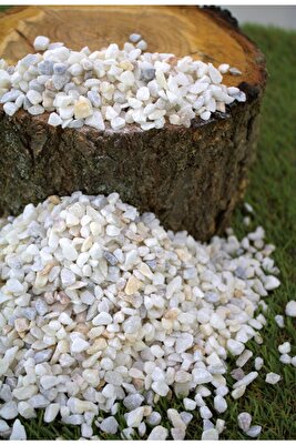 Dolomit Taş 2 Kg 0,5-1 Cm Beyaz Renk Dere Taşı Çakıl Taşı Bahçe Süs Taşı Akvaryum Teraryum Taş No.1m ürün fotoğrafı