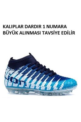 Marka 1453 Mavi Lacivert Çoraplı Krampon Spor Ayakkabı ürün fotoğrafı