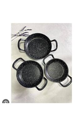 Essenso 3lü Set Döküm Siyah Granit Sahan Tava Seti 18-20-22 Cm ürün fotoğrafı