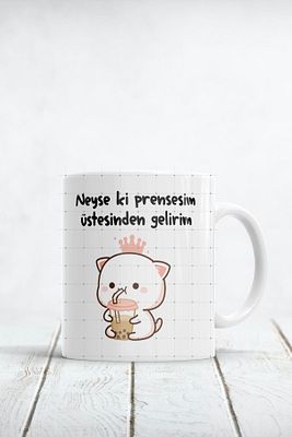 Neyse Ki Prensesim Üstesinden Gelirim Baskılı Kupa Bardak ürün fotoğrafı
