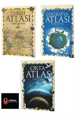 İlköğretim Atlas Seti / Coğrafya,Tarih ve Orta Atlas 3 Kitap Set ürün fotoğrafı