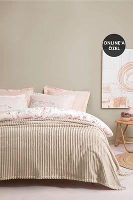 Holly Wellsoft Tek Kişilik Battaniye - Ekru ürün fotoğrafı