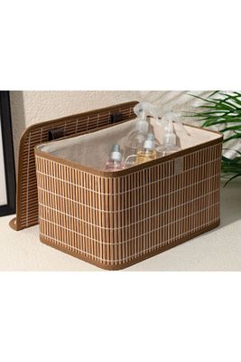 Hardwood Bambu Saklama Kutusu 33x23x20 Cm Kahve ürün fotoğrafı