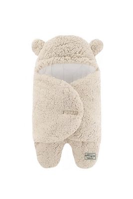 0-4 Ay Bebek Dış Kundak Uyku Tulumu Kıvırcık Wellsoft Peluş Bej ürün fotoğrafı