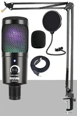Bm350 Sta Rgb Usb Canlı Yayın Ve Oyuncu Youtuber Mikrofonu Kayıt Tiktok Twitch Canlı Yayın ürün fotoğrafı