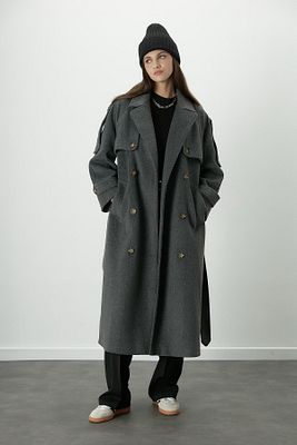 PREMIUM KAŞE TRENÇ KABAN ANTRASİT ürün fotoğrafı