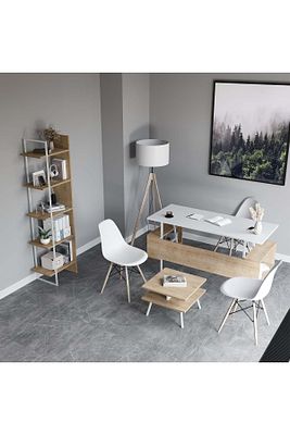 İrony Poly Ofis Takımı Beyaz Meşe ürün fotoğrafı