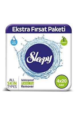 Makyaj Temizleme Mendili 4X20 Adet 80 Yaprak ürün fotoğrafı