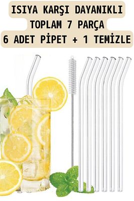 Cambu 6'lı Cam Pipet Termosilikat (ısıya Dayanıklı) Ve 1 Adet Pipet Temizleme Fırçası 1. Kalite ürün fotoğrafı