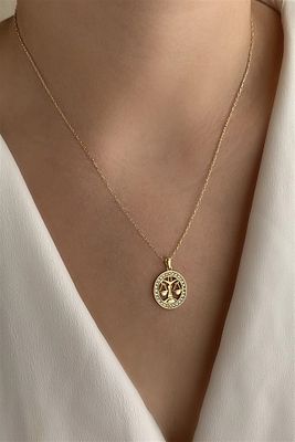 925 Ayar 2,8 Gram Terazi Burcu Gold Kolye ürün fotoğrafı