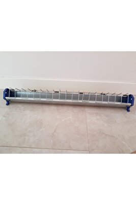 2 Adet 100 Cm Güvercin Civciv Metal Galvaniz Yemlik ürün fotoğrafı
