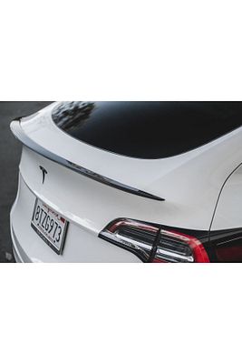 Tesla Model Y Karbon Fiber Spoiler - Parlak - 2020-2023 Uyumlu ürün fotoğrafı