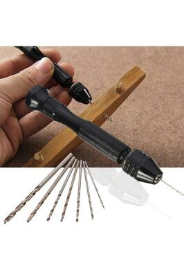 El Matkabı 6lı Matkap Uc Seti Mekanik Pim Mengenesi Hassas Elektronikçi Saatçi Boncuk Delme Aleti ürün fotoğrafı