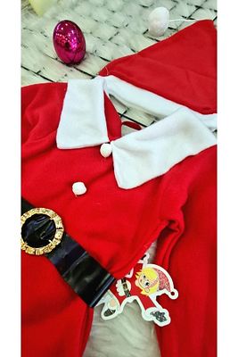 Kız Çocuk Noel Elbise Noel Baba Kıyafeti Kostümü ürün fotoğrafı