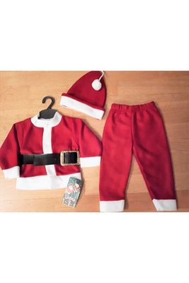 Erkek Çocuk Noel Baba Kostümü Noel Kıyafeti Yılbaşı Yeni Yıl Hediyesi ürün fotoğrafı