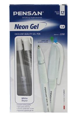 JEL KALEM 1 MM BEYAZ NEON GEL ürün fotoğrafı