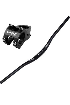 Wake Siyah Bisiklet Alümiyum Gidon+Boğaz 780mm 31,8mm Bisiklet Direksiyon + Boğaz ürün fotoğrafı