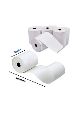 Termal Yazıcı Rulosu, Termal Adisyon Kağıdı 80*40 80mm X 40metre Adisyon Yazıcı Kağıdı (10LU) ürün fotoğrafı