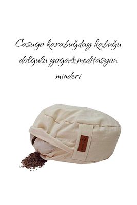 Yoga Ve Meditasyon Minderi | Zafu Karabuğday Kabuklu Dolgu - Rahat Ve Destekleyici Minder Doğal ürün fotoğrafı