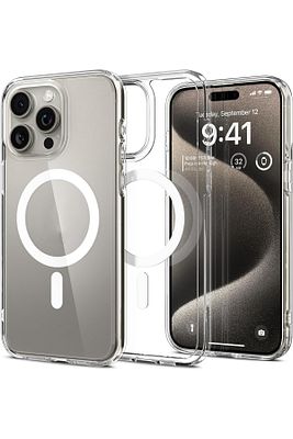 Iphone 15 Pro Max Uyumlu Gerçek Magsafe Özellikli Sert Şeffaf Kılıf ürün fotoğrafı