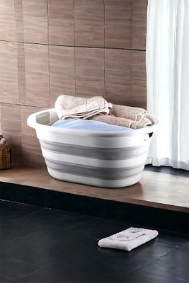 Vera Bath Katlanır Çamaşır Sepeti Magic Akordeon Katlanır Çamaşır Selesi ürün fotoğrafı