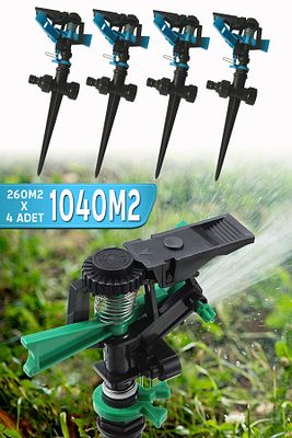 4 Adetli Çat Çat Fıskiye Ayarlanabilir Açılı 1040m2 Sulama Alanı Ae021-4 ürün fotoğrafı