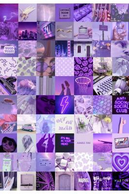 Lila Aesthetic 70'li Poster Duvar Kağıdı Seti ürün fotoğrafı