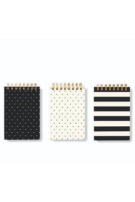 3'lü Çizgisiz Defter Seti Bloknot 8x16 Cm Black White ürün fotoğrafı