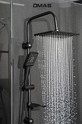 PREMIUM MAT SİYAH TEPE DUŞ SETİ,MAT SİYAH YAĞMURLAMA TEPE DUŞ SETİ,PREMIUM ROBOT DUŞ SETİ ürün fotoğrafı