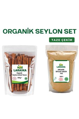Organik Seylan-Organik Seylon Çubuk Tarçın 100g & Organik Seylon Toz Tarçın 100g Set ürün fotoğrafı