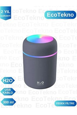 H2O Humidifier 300 Ml Ulrasonik Hava Nemlendirici Buhar Makinesi ve Aroma Difüzörü ürün fotoğrafı